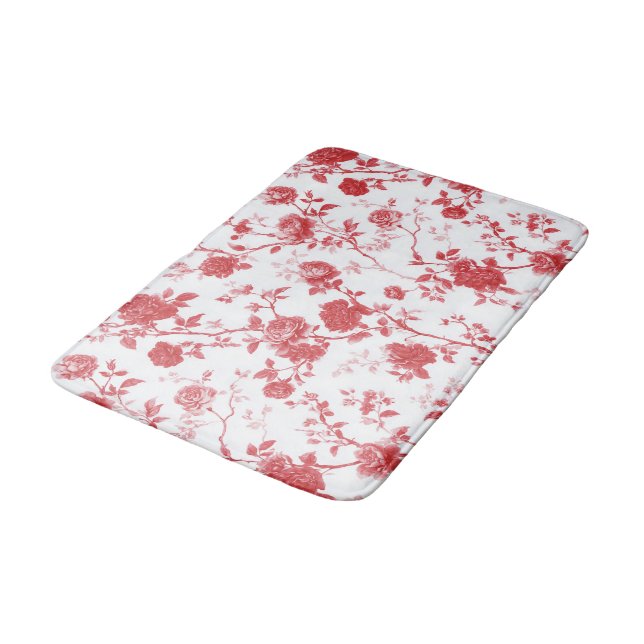 Tapete De Banheiro Rosas Vermelhas Floral  (Angulado)