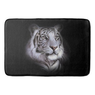 Tapete De Banheiro Rosto branco Tigre