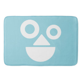 Tapete De Banheiro Rosto divertido mínimo azul engraçado