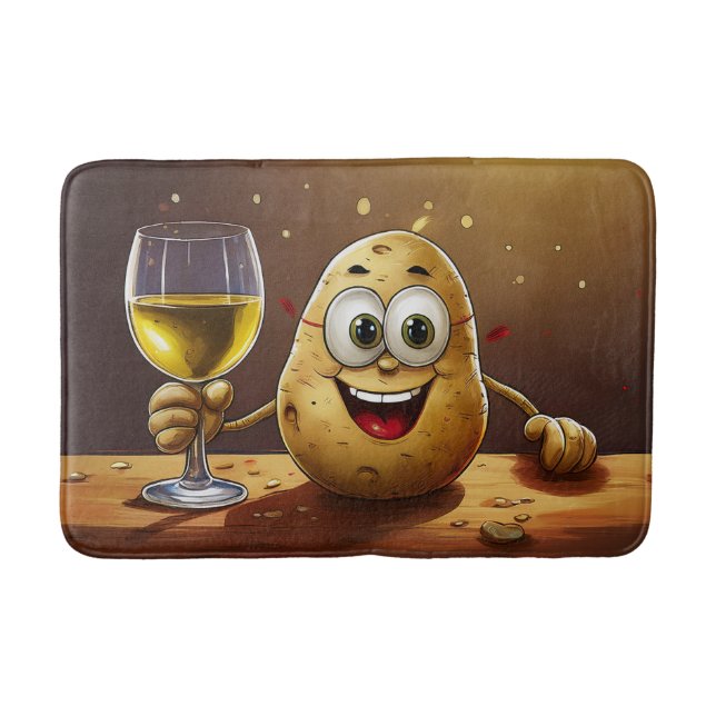 Tapete De Banheiro Rosto Feliz de Batata  (Frente)