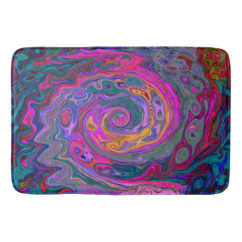 Tapete De Banheiro Roteiro Magenta Retroativo, Verde e Abstrato Laran