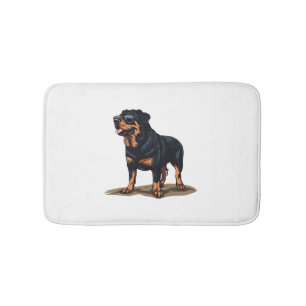 Tapete De Banheiro Rottweiler O Explorador