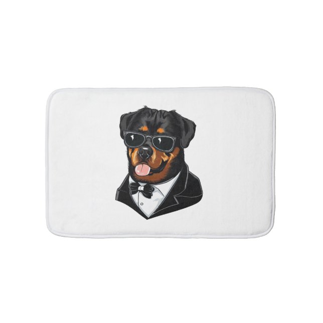 Tapete De Banheiro Rottweiler O Guarda-costas (frente)