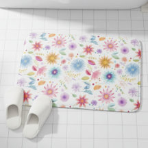 Roxo Azul Rosa Boho Flor Silvestre