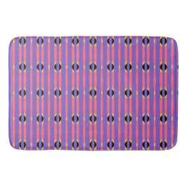 Tapete De Banheiro Roxo e Geométrico Rosa