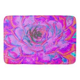 Tapete De Banheiro Roxo e Magenta - Sena Rosette Suculente