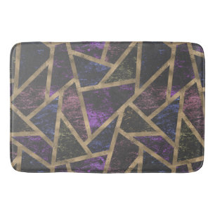 Tapete De Banheiro Roxo e teste padrão de mosaico do ouro