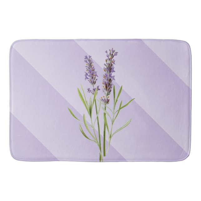 Tapete De Banheiro Roxo Lavanda Suave e Elegante (Frente)