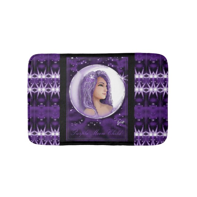 Tapete De Banheiro Roxo Moon Child (frente)