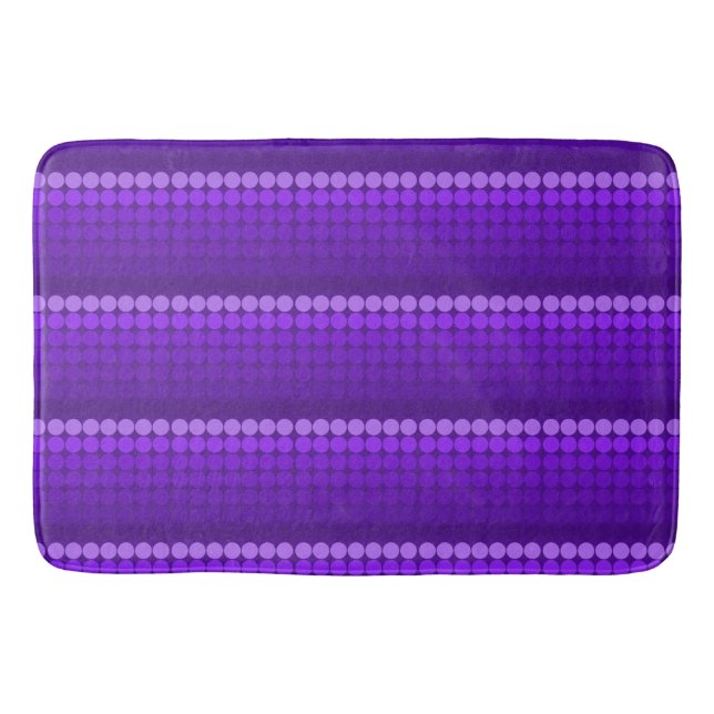 Tapete De Banheiro roxo para lilás Mod século meio pontos círculos (Frente)