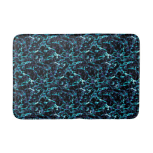 Tapete De Banheiro Roxo Preto & Azul Elétrico Choque