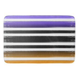Tapete De Banheiro Roxo Preto Laranja Pincel de Pintura Halloween