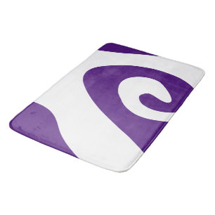 Tapete De Banheiro Roxo Real e Onda Branca