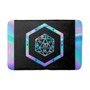 Tapete De Banheiro RPG Dice   Holo Old School Tabletop PnP Roleplayer