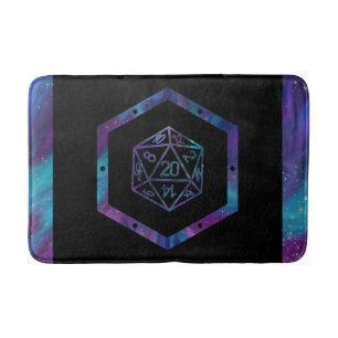 Tapete De Banheiro RPG Dice Nebula Fantasy Retro Tabletop PnP Gamer