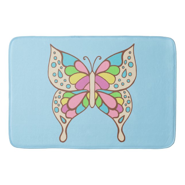 Tapete De Banheiro Rua Butterfly Bathroom (Frente)