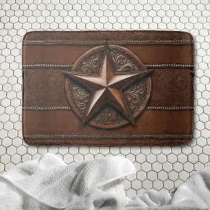 Tapete De Banheiro Russo Farmhouse Cowboy Western Country Texas Star