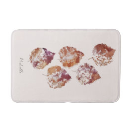 Tapete De Banheiro Rustic Autumn Falling Leaves Watercolor Art