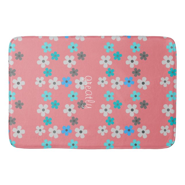 Tapete De Banheiro Rustic Modern Floral (Frente)