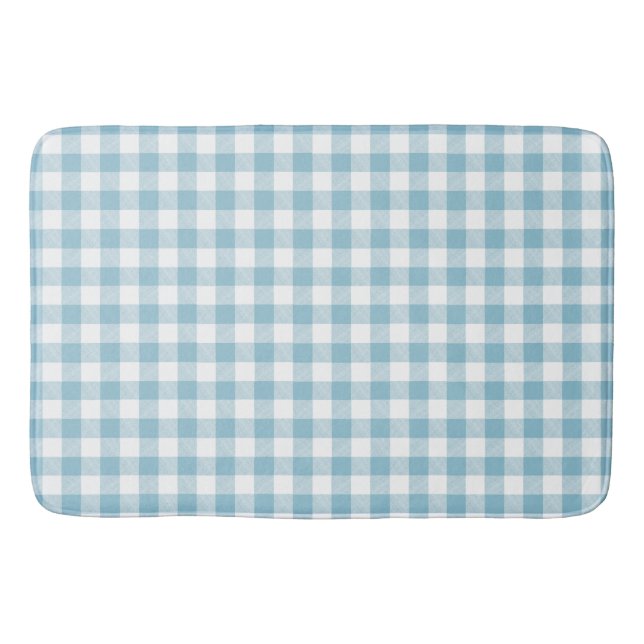Tapete De Banheiro Rustic River Blue Buffalo Check (Frente)