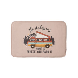 Tapete De Banheiro RV Camping Tent Trailer Home é onde você o estacio