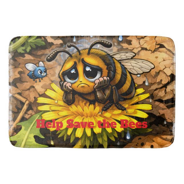 Tapete De Banheiro Sad Bee (Frente)