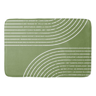 Tapete De Banheiro Sage Olive Minimalist Bath Mats