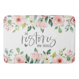 Tapete De Banheiro Salm 23:3 Ele Restaura minha Bíblia de Alma Verso 