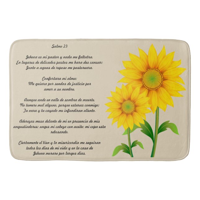 Tapete De Banheiro Salmo 23 (Frente)