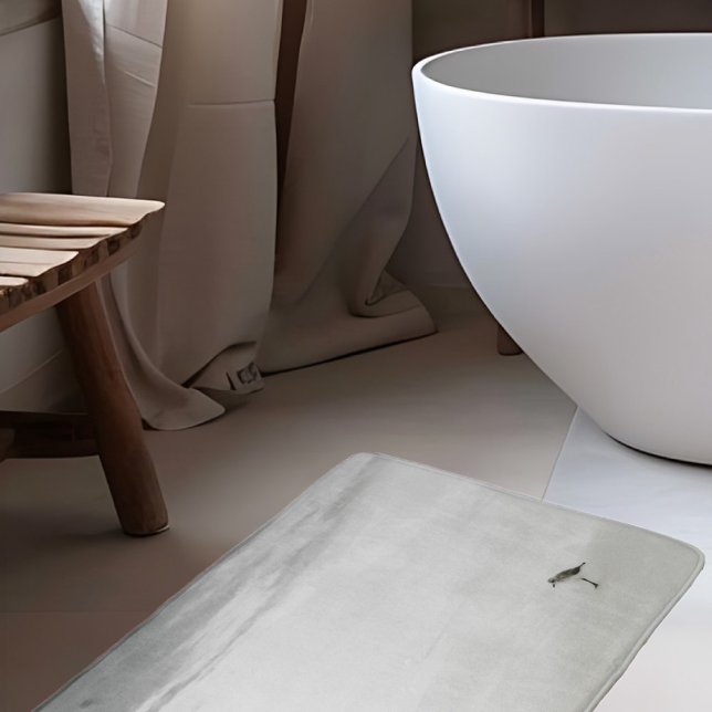 Tapete De Banheiro Sandpiper costeiro na praia (Criador carregado)