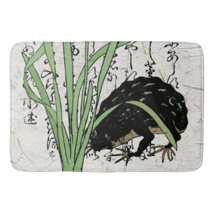 Tapete De Banheiro Sapo de Jardim Japonês do Século XVIII
