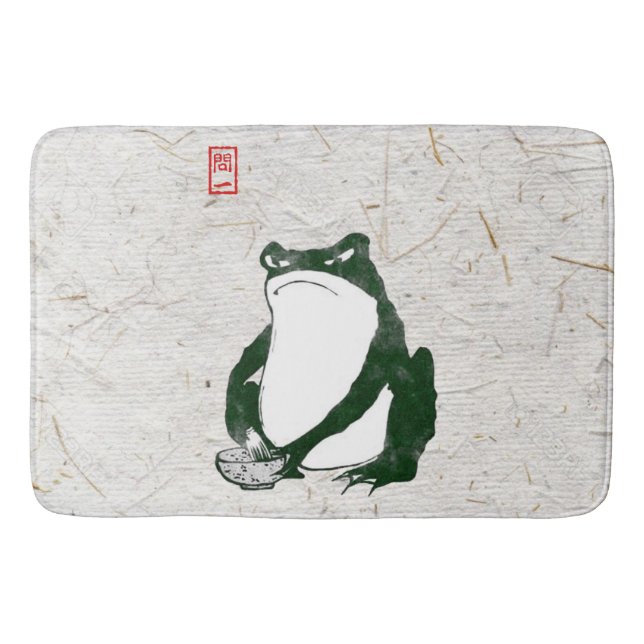 Tapete De Banheiro Sapo de Rã Japonês Mal-Humorado Século XIX (Frente)