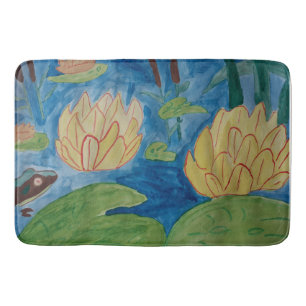 Tapete De Banheiro Sapo e Waterlily Bath Mat