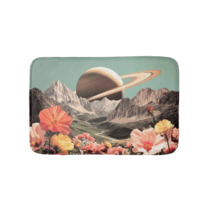 Tapete De Banheiro Saturno Surreal Sobre o Vale da Montanha