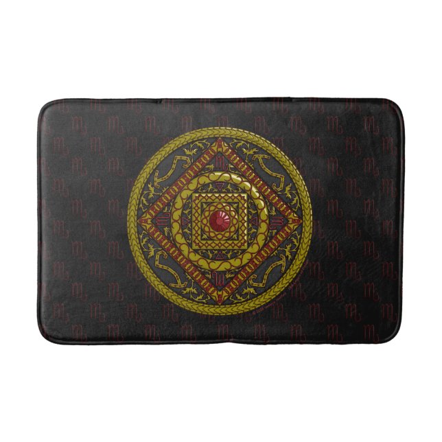Tapete De Banheiro Scorpio Mandala Bath Mat (Frente)