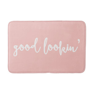 Tapete De Banheiro Script de Caligrafia Blush Pink de Boa Vista