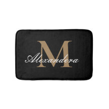 Script Elegante Dourado branco preto monograma mod