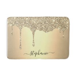 Tapete De Banheiro Script Personalizado Nome Dourado Glitter Drives L