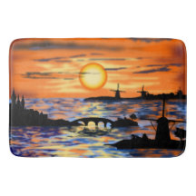 Sea Sunrise Bath Mat Países Baixos