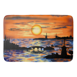 Tapete De Banheiro Sea Sunrise Bath Mat Países Baixos
