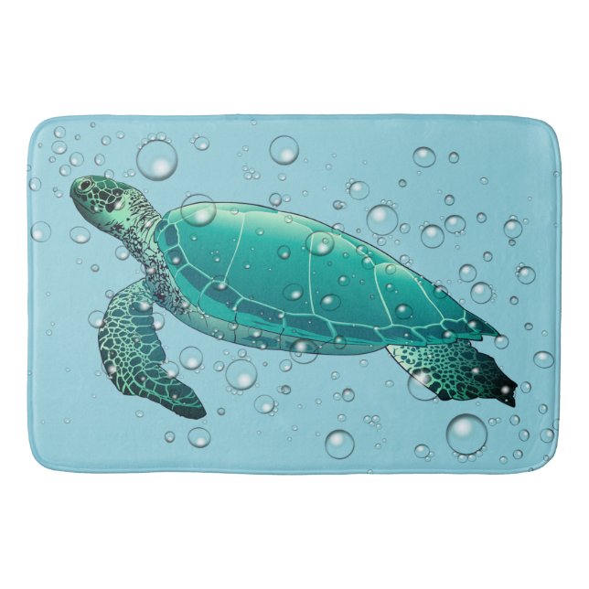 Tapete De Banheiro Sea Turtle Bath Matt (Frente)