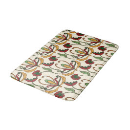 Tapete De Banheiro Seamless floral pattern with red and yellow 