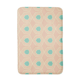 Tapete De Banheiro Seamless geometric pattern with teal pentagons