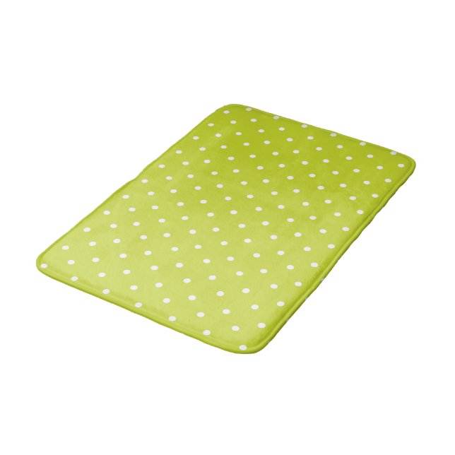 Tapete De Banheiro Seamless pattern  bright lime polka dot pattern (Angulado)