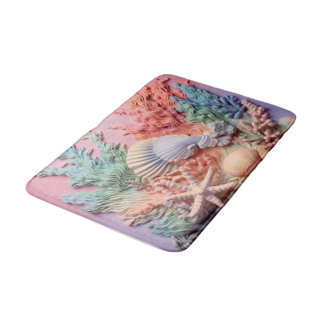 Tapete De Banheiro Seasheles, Sala de Banho Oceânico Rug Mat Home Dec (Angulado)