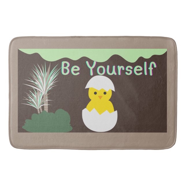 Tapete De Banheiro Seja você mesmo (Frente)