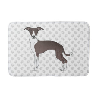 Tapete De Banheiro Selado E Greyhound Italiano Branco Com Padrão De P