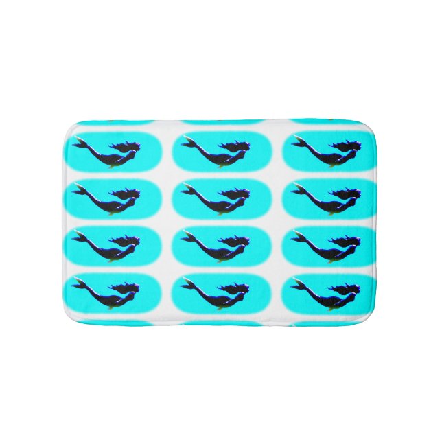 Tapete De Banheiro sereias submarinas nadando (frente)