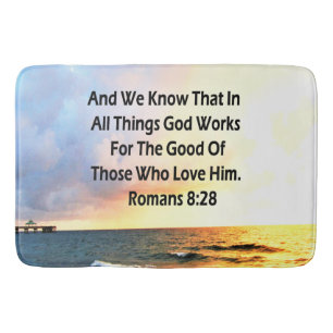 TAPETE DE BANHEIRO SERENE ROMANS 8:28 SCRIPTURE VERSE