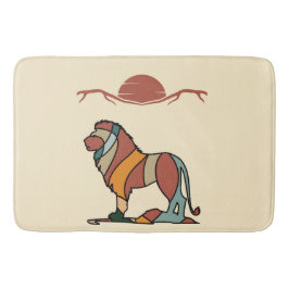 Tapete De Banheiro Serene Savanna Kind Lion Abstract Modern Earthy 